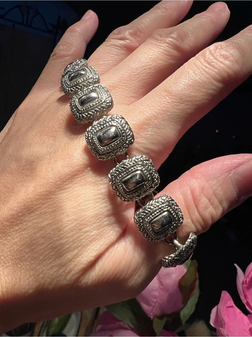 Vintage Silver-tone Link Bracelet like new